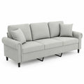 3-Sitzer Sofa Grau Polyester 210cm