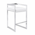 Barhocker Edelstahl Weiß 100cm