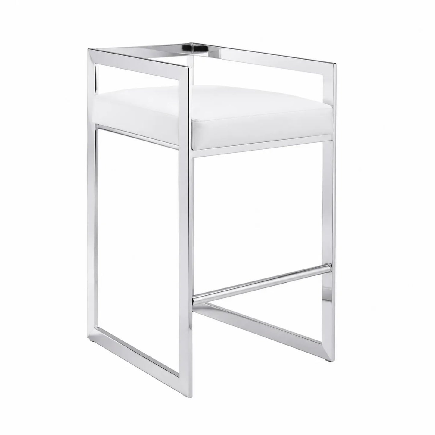 Barhocker Edelstahl Weiß 100cm