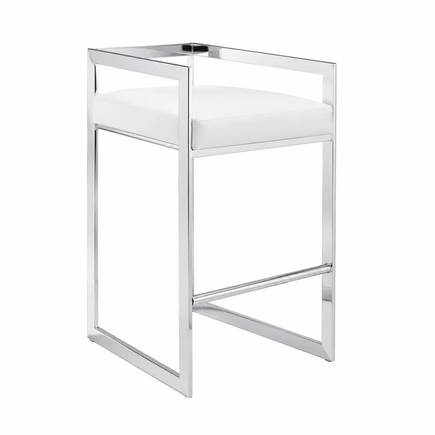 Barhocker Edelstahl Weiß 100cm