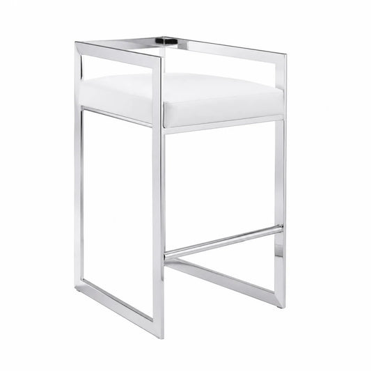 Barhocker Edelstahl Weiß 100cm