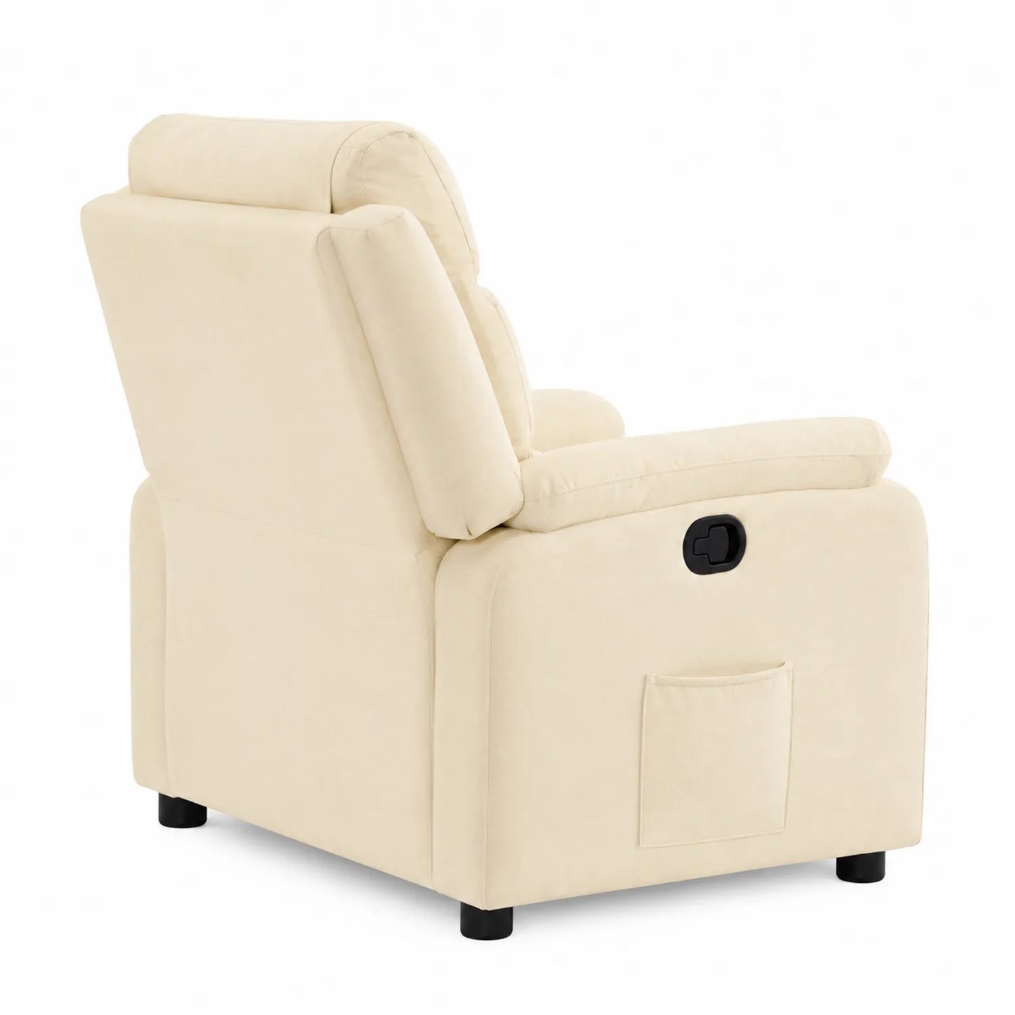 Verstellbarer Liegesessel Mikrofaser Beige 78x90x102 cm